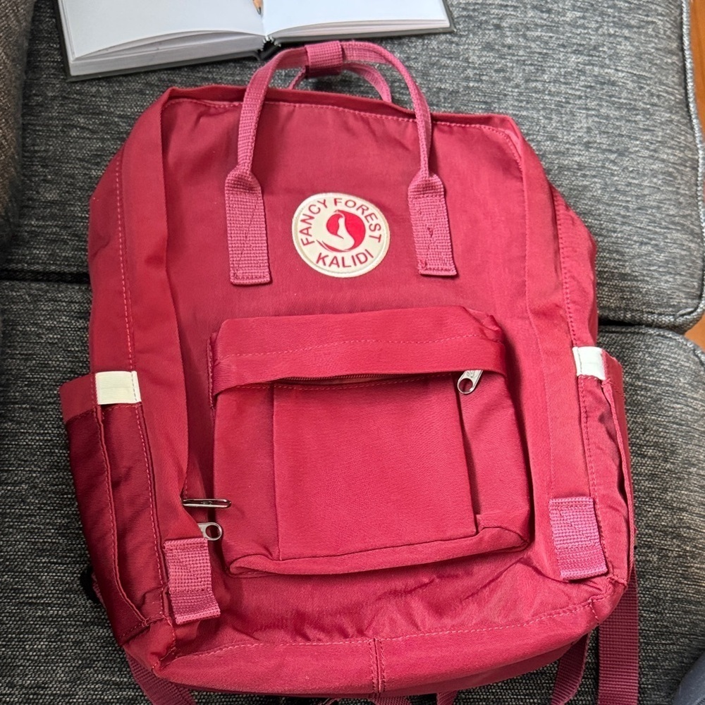 Kali Fancy Forest Red Backpack for Women